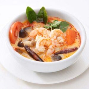 Sopa de gambas con cangrejos